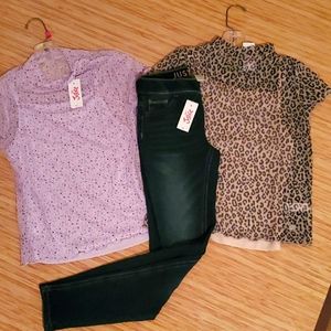 2 girls shirts & jeans